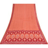Sanskriti Vintage Sarees Indian Peach Pure Cotton Printed Sari 5+yd Craft Fabric