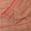 Sanskriti Vintage Sarees Indian Peach Woven Pure Cotton Sari 5+yd Craft Fabric