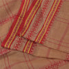Sanskriti Vintage Sarees Indian Peach Woven Pure Cotton Sari 5+yd Craft Fabric