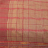 Sanskriti Vintage Sarees Indian Peach Woven Pure Cotton Sari 5+yd Craft Fabric