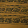 Sanskriti Vintage Sarees Saffron Begumpuri Hand Woven Pure Cotton Sari Fabric