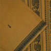 Sanskriti Vintage Sarees Saffron Begumpuri Hand Woven Pure Cotton Sari Fabric