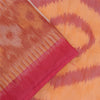 Sanskriti Vintage Sarees Peach Ikat Handwoven Sambhalpuri Pure CottonSari Fabric