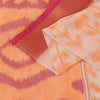 Sanskriti Vintage Sarees Peach Ikat Handwoven Sambhalpuri Pure CottonSari Fabric