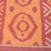 Sanskriti Vintage Sarees Peach Ikat Handwoven Sambhalpuri Pure CottonSari Fabric