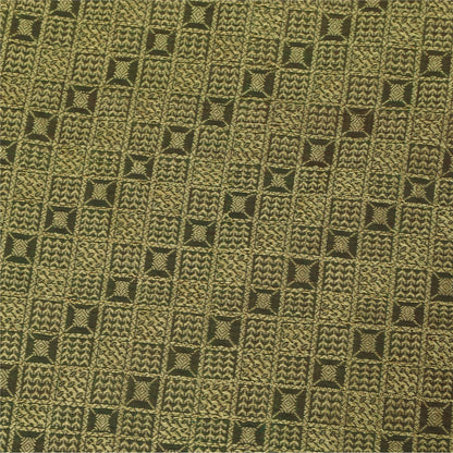 Sanskriti Vintage Sarees Green 100% Pure Cotton Hand Woven 5+yd Craft Fabric