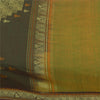Sanskriti Vintage Sarees Green 100% Pure Cotton Hand Woven 5+yd Craft Fabric