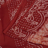 Sanskriti Vintage Sarees Red Batik Work Peacock Pure Cotton Sari 5+yd Fabric