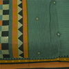 Sanskriti Vintage Sarees Indian Green Pure Cotton Printed Sari 5+yd Craft Fabric