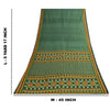 Sanskriti Vintage Sarees Indian Green Pure Cotton Printed Sari 5+yd Craft Fabric