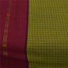 Sanskriti Vintage Sarees Green Pure Cotton Printed & Zari Woven 5+ydCraft Fabric