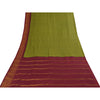 Sanskriti Vintage Sarees Green Pure Cotton Printed & Zari Woven 5+ydCraft Fabric