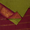 Sanskriti Vintage Sarees Green Pure Cotton Printed & Zari Woven 5+ydCraft Fabric