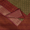 Sanskriti Vintage Sarees Green & Red Zari Border Pure Cotton Printed Sari Fabric
