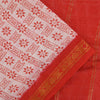 Sanskriti Vintage Sarees Pink &amp; Rød Ren Bomuld Trykt &amp; Zari Vævet Stof 5+ yard