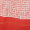 Sanskriti Vintage Sarees Pink &amp; Rød Ren Bomuld Trykt &amp; Zari Vævet Stof 5+ yard