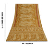 Sanskriti Vintage Sarees Indian Saffron Pure Cotton Print Sari 4+yd Craft Fabric