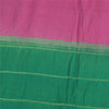 Sanskriti Vintage Sarees Pink 100% Pure Cotton Solid & Woven 5+yd Craft Fabric