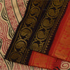 Sanskriti Vintage Sarees Pure Cotton Printed Woven Border Sari 5+yd Craft Fabric