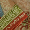 Sanskriti Vintage Sarees Brown & Red Pure Cotton Printed Sari 5+yd Craft Fabric