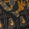 Sanskriti Vintage Sarees Brown Pure Cotton Batik Printed Sari 5+yd Craft Fabric