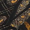 Sanskriti Vintage Sarees Brown Pure Cotton Batik Printed Sari 5+yd Craft Fabric