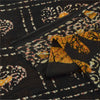Sanskriti Vintage Sarees Brown Pure Cotton Batik Printed Sari 5+yd Craft Fabric