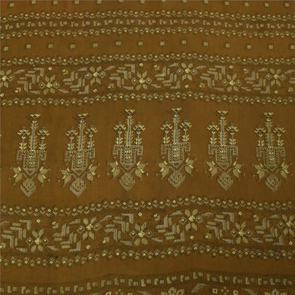 Sanskriti Vintage Sarees Heena Green Pure Cotton Printed Sari 5+yd Craft Fabric