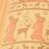 Sanskriti Vintage Sarees Peach Women Deer Pure Cotton Printed Sari 5+yd Fabric
