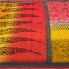 Sanskriti Vintage Sarees Red & Yellow Pure Cotton Printed Sari 5+yd Craft Fabric