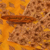 Sanskriti Vintage Sarees Indian Yellow Pure Cotton Print Sari 5+yd Craft Fabric