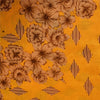 Sanskriti Vintage Sarees Indian Yellow Pure Cotton Print Sari 5+yd Craft Fabric