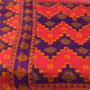 Sanskriti Vintage Sarees Pink & Purple Pure Cotton Print Sari 5+yd Craft Fabric