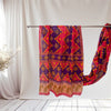 Sanskriti Vintage Sarees Pink & Purple Pure Cotton Print Sari 5+yd Craft Fabric
