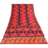 Sanskriti Vintage Sarees Pink & Purple Pure Cotton Print Sari 5+yd Craft Fabric