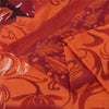 Sanskriti Vintage Sarees Indian Orange Pure Cotton Print Sari 5+yd Craft Fabric
