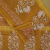 Sanskriti Vintage Sarees Indian Green Pure Cotton Printed Sari 5+yd Craft Fabric