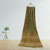 Sanskriti Vintage Sarees Indian Green Pure Cotton Printed Sari 5+yd Craft Fabric