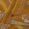 Sanskriti Vintage Sarees Indian Green Pure Cotton Printed Sari 5+yd Craft Fabric