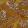 Sanskriti Vintage Sarees Indian Green Pure Cotton Printed Sari 5+yd Craft Fabric