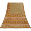 Sanskriti Vintage Sarees Indian Green Pure Cotton Printed Sari 5+yd Craft Fabric