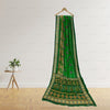 Sanskriti Vintage Sarees Green Pure Cotton Floral Printed Sari 5+yd Craft Fabric