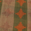 Sanskriti Vintage Sarees Green & Brown Pure Cotton Geometric Printed Sari Fabric