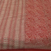 Sanskriti Vintage Sarees Red Pure Cotton Geometric Print Sari 5+yd Craft Fabric