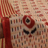 Sanskriti Vintage Sarees Peach Pure Cotton Ikat Printed Sari 5+yd Craft Fabric