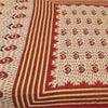 Sanskriti Vintage Sarees Peach Pure Cotton Ikat Printed Sari 5+yd Craft Fabric