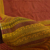Sanskriti Vintage Sarees Indian Red Pure Cotton Floral Printed Sari 5+yd Fabric