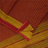 Sanskriti Vintage Sarees Indian Red Pure Cotton Floral Printed Sari 5+yd Fabric