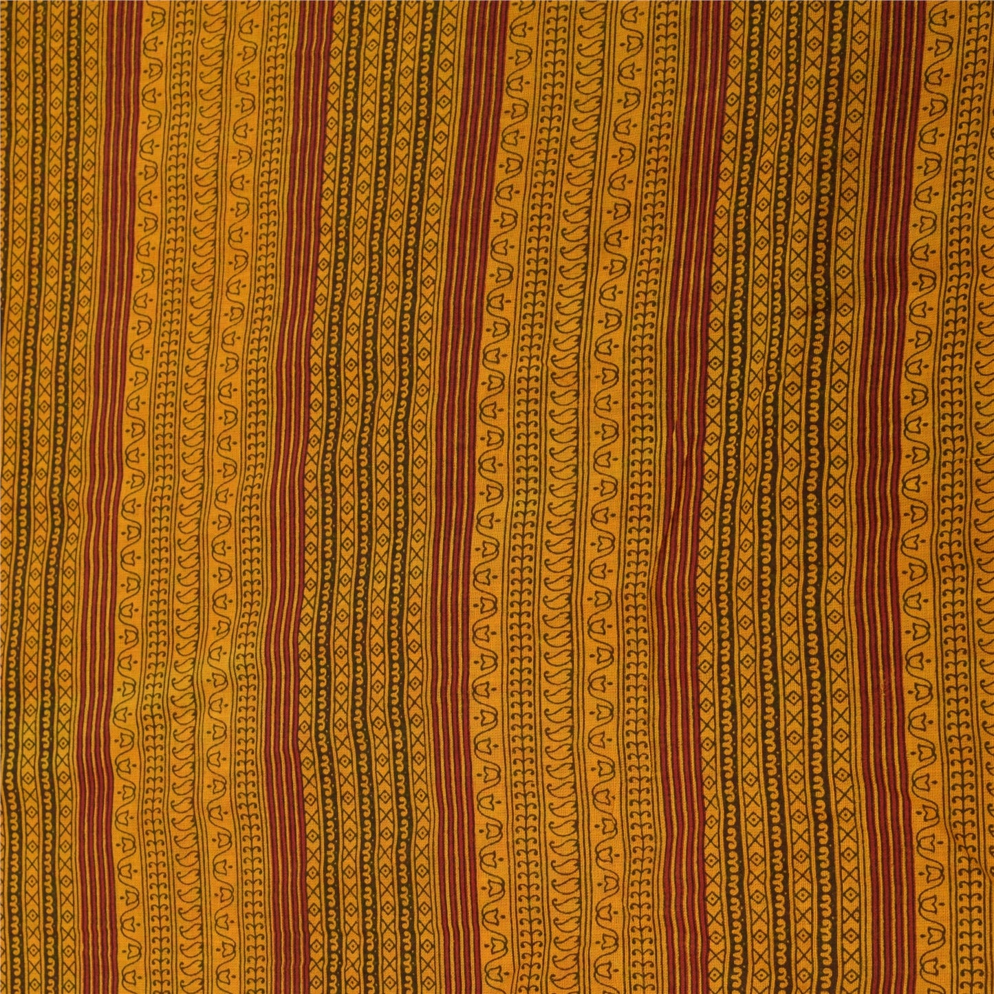 Sanskriti Vintage Sarees Indian Red Pure Cotton Floral Printed Sari 5+yd Fabric