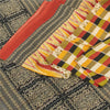 Sanskriti Vintage Sarees Multicolor Pure Cotton Printed Sari 5+yd Craft Fabric